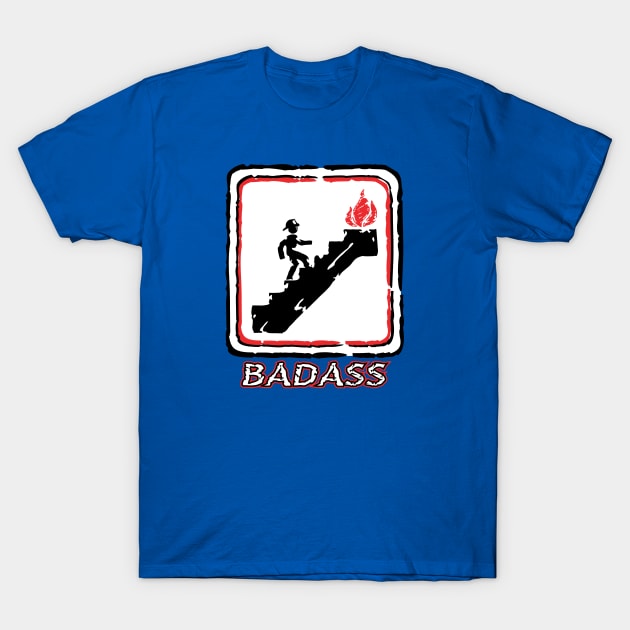 Firefighter Badass T-Shirt by UnitedShirtsofAmerica